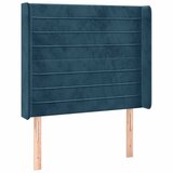  box spring s madracem LED tamnoplavi 100x200 cm baršun | shoptok.hr