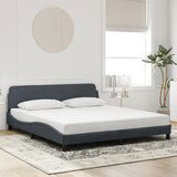 Maison Chic Posteljni okvir - Dvoposteljna postelja - Zakonska postelja brez vzmetnice temno siv 180x200 cm žamet-J4435, (21770071) | Shoptok.si