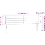  Uzglavlje s ušima smeđesivo 163x23x78/88 cm od tkanine | shoptok.hr