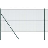 vidaXL varjena žična ograja z 13 stebri zeleno 1.4x25 m jeklo | Shoptok.si
