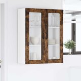  Zidni stakleni ormarić Dimljeni hrast 80 x 31 x 100 cm | shoptok.hr