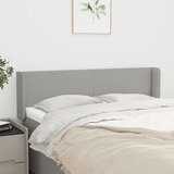  Uzglavlje s ušima svjetlosivo 147x16x78/88 cm od tkanine | shoptok.hr