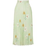 Trendyol Multi Color Floral Pattern Pleated Satin Fabric Maxi Length Woven Skirt | shoptok.hr
