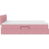  s od storage s uzglavljem Ružičasta 140 x 200 cm Baršun | shoptok.hr