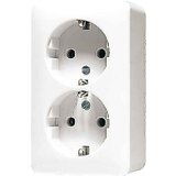 Jung SCHUKO vtičnica, 2-gang 16A 250V 6020 A WW, (20859718) | Shoptok.si