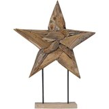vidaXL Božićna zvijezda Smeđa 60 x 5 x 75 cm Čvrsto teak drvo | shoptok.hr