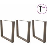  Noge za blagovaonski stol V-oblik 3 kom Prirodni čelik 100 x (72-73,3) cm Čelik | shoptok.hr