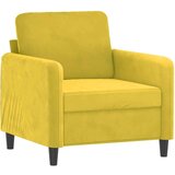 vidaXL Fotelja s tabureom žuta 60 cm baršunasta | shoptok.hr