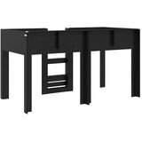  Krevet na kat za djecu Crni hrast 90 x 190 cm Konstruirano drvo | shoptok.hr