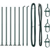 vidaXL Stebri za ograjo z osnovnimi ploščami 7 kos Ø32mm 110cm Galvanizirana jeklena Cene