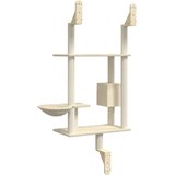  Zidna penjalica za mačke sa stupom za grebanje krem 153 cm | Eponuda.ba