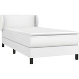  Box spring postelja z vzmetnico bel 100x200 cm umetno usnje, (20723974) | Shoptok.si