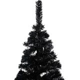 vidaXL Umetna novoletna jelka s stojalom črna 150 cm PVC | Shoptok.si