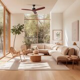  ZEVENTI - Plafonski ventilator CUENCA Wi-Fi Tuya crna/hrast + daljinski upravljač | Eponuda.com