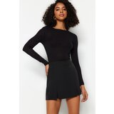 Trendyol Ženski šorts Skirt Look crna | siva | ePonuda.com