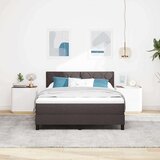 Box Postelja z vzmetnico z vzmetnico Temno rjava 160 x 200 cm blago, (5000127572) | Shoptok.si