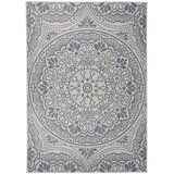 vidaXL Zunanja preproga ploščato tkanje 120x170 cm modri vzorec, (20668684) | Shoptok.si