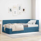  Kutni krevetni okvir s madracem 2 kom. Plava 100 x 200 cm | shoptok.hr