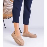 Gemre Beige women's eco-suede loafers Sevilia | shoptok.hr