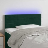 LED uzglavlje tamnozeleno 80 x 5 x 78/88 cm baršunasto | shoptok.hr