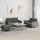  3-dijelni set sofa s jastucima tamnosivi od tkanine | shoptok.hr