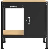  Delovne klopi s predalom Črna 81 x 41 x 145 cm Konstruiran les, (5000110600) | Shoptok.si