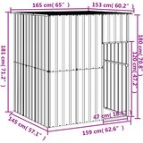  Kućica za pse s krovom antracit 165x153x181 cm pocinčani čelik | shoptok.hr