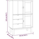  Visoka komoda OTTA smeđe-bijela 85x43x125 cm masivna borovina | shoptok.hr