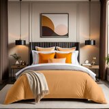  tonne orage - 25 orange ranforce double quilt cover (fr) (it) (de) | ePonuda.com