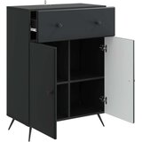  Strani šal s predalom Črna 66 x 34,5 x 90 cm Inženirski les, (5000217533) | Shoptok.si