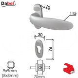 Dabel kvaka za alu vrata GOČ cilindar 30/76/10/115/8/9mm 0101538 Cene