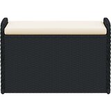  Klupa za pohranu s jastukom crna 80 x 51 x 52 cm od poliratana | shoptok.hr