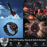 Oukitel BT10 smart watch sport rugged 410mAh/Heart rate/SpO2/Accelerometer/Crno sivi | Eponuda.com