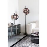 White Label Črna stoječa svetilka s tekstilnim senčilom (višina 158 cm) Jaylee – | Shoptok.si