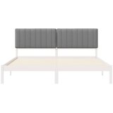  Krevetni okvir s tapiciranim uzglavljem Svijetlo siva Svjetlosiva 205.5 x 185.5 x 84.5 cm | shoptok.hr