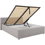 MID.YOU OBLAZINJENA POSTELJA 160 cm x 200 cm , les, kovina, umetna masa, tekstil svetlo siva | Shoptok.si
