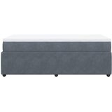 Box spring krevet s madracem tamnosivi 80 x 200 cm baršunasti | shoptok.hr
