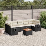 vidaXL 8-dijelni set vrtnih sofa od poliratana s jastucima crni | shoptok.hr