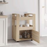  Kuhinjski voziček sonoma hrast 60x45x80 cm inženirski les, (20766732) | Shoptok.si