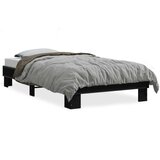 Furnova Posteljni okvir črn 75x190 cm inženirski les in kovina, (21936359) | Shoptok.si