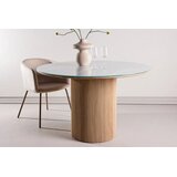 Vind Collection Vind H&amp;auml;r&amp;ouml;n okrugli blagovaonski stol ⌀120 cm, bijeli Slike