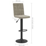 vidaXL Barski stolček svetlo siv žamet, (20968161) | Shoptok.si