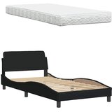  Krevet s madracem Hanko crni 100 x 200 cm od tkanine | shoptok.hr