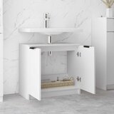 vidaXL kopalniška omarica bela 64,5x33,5x59 cm konstruiran les | Shoptok.si