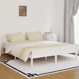 Furnova Posteljni okvir iz trdne borovine 160x200 cm bel, (21937996) Cene