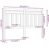  Uzglavlje za krevet 156 x 4 x 100 cm od masivne borovine | shoptok.hr