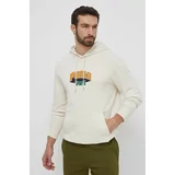 Puma Bombažen pulover moški, bež barva, s kapuco, 624396