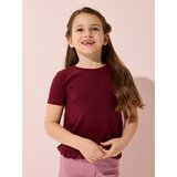 Sinsay Pamučna majica od rebraste pletenine s ukrasnom čipkom | shoptok.hr
