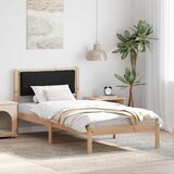  Krevetna konstrukcija Crna 90 x 200 cm Čvrsto borovo drvo | shoptok.hr