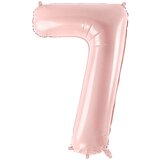 PARTY DECO folija balon številka ''7'', 72cm, svetlo roza | Shoptok.si